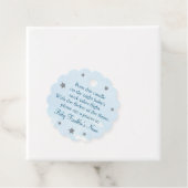 Blue and Silver Glitzer Stars Kinderduschkerze Geschenkanhänger (Beispiel)