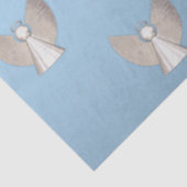 Blue and Silver Modern Christmas Angels Weihnachte Seidenpapier (Ausschnitt)