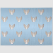 Blue and Silver Modern Christmas Angels Weihnachte Seidenpapier (Vorderseite)