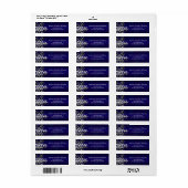 Blue and Silver Snowflake Address Labels (Vorne)