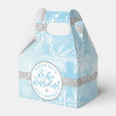 Blue and Silver Snowflake Fevor Box Geschenkschachtel (Vorderseite)
