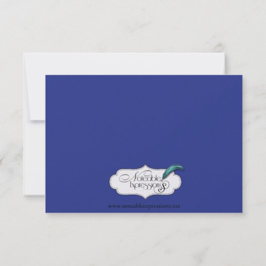 Blue and Silver Snowflake Wedding Save the Date (Rückseite)