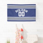 Blue and Silver Sports Jersey Individuelle Name Nu Banner (Insitu)