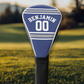 Blue and Silver Sports Jersey Individuelle Name Nu Golf Headcover