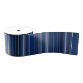 Blue and Silver Strip 3" breiter Grosgrain Ribbon Ripsband (Spule)