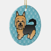 Blue and Tan Australian Terrier Dog Zeichne Blue Keramikornament (Rechts)