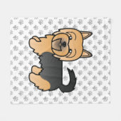 Blue and Tan Australian Terrier Niedlich Cartoon D Fleecedecke (Vorderseite (Horizontal))