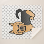 Blue and Tan Australian Terrier Niedlich Cartoon D Sherpadecke (Vorderseite (Horizontal))