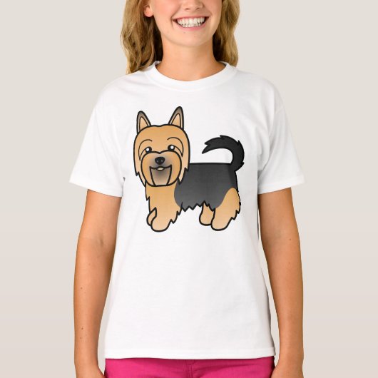 Blue and Tan Australian Terrier Niedlich Cartoon D T-Shirt (Vorderseite)