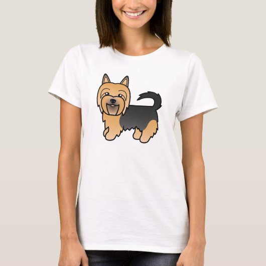 Blue and Tan Australian Terrier Niedlich Cartoon D T-Shirt (Vorderseite)