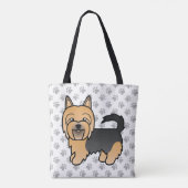 Blue and Tan Australian Terrier Niedlich Cartoon D Tasche (Rückseite)