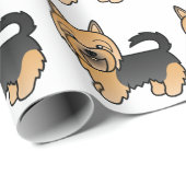 Blue and Tan Australian Terrier Niedlich Dog Muste Geschenkpapier (Rolleneckpunkt)