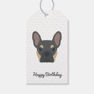 Blue and Tan French Bulldog zum Geburtstag Geschenkanhänger