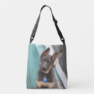 Blue and Tan German Shepherd Puppy Tragetaschen Mit Langen Trägern