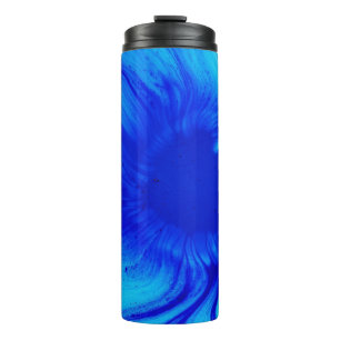 Blue and teal abstract painting thermosbecher
