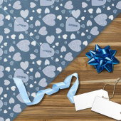 Blue And Teal Heart Geschenkpapier