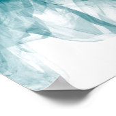 Blue and Türkise Ocean Waves Digital Ar Poster (Ecke)