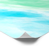 Blue and Türkise Ocean Waves Digital Ar Poster (Ecke)