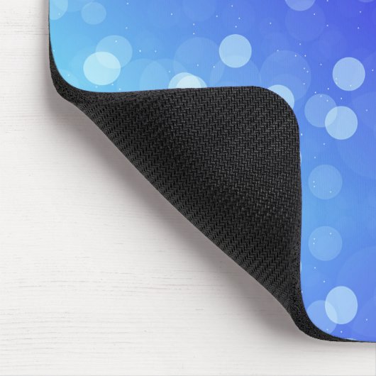 Blue and turquoise mouse pad with a bokeh pattern mousepad (Ecke)