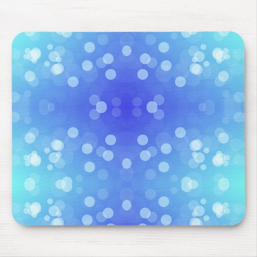 Blue and turquoise mouse pad with a bokeh pattern  mousepad (Vorne)