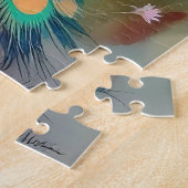 Blue and Turquoise Peacock in Flowers Puzzle (Seite)