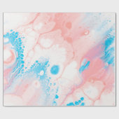 Blue and white abstract painting geschenkpapier (Flach)