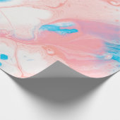 Blue and white abstract painting geschenkpapier (Ecke)