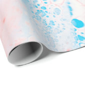 Blue and white abstract painting geschenkpapier (Rolleneckpunkt)