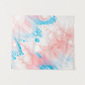 Blue and white abstract painting wandteppich (Vorderseite (Horizontal))