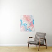 Blue and white abstract painting wandteppich (Beispiel)