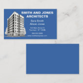 Blue and White Architects Developers Real Anwesen Visitenkarte (Vorne/Hinten)