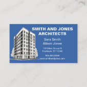 Blue and White Architects Developers Real Anwesen Visitenkarte (Vorderseite)