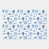 Blue and White Baby Boy Geschenkpapier Set (Vorderseite 3)