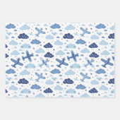 Blue and White Baby Boy Geschenkpapier Set (Vorderseite)