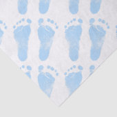 Blue and White Baby Footprints Seidenpapier (Detail)