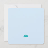 Blue and White Batik Angelfish Danke Karte (Rückseite)