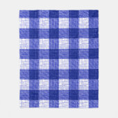 Blue and White Bold Checkered Plaid Design  Fleecedecke (Vorderseite)