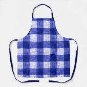 Blue and White Bold Checkered Plaid Design  Schürze (Vorderseite)