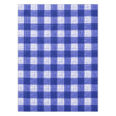 Blue and White Bold Checkered Plaid Design  Tischdecke (Vorderseite)