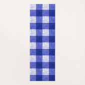 Blue and White Bold Checkered Plaid Design  Yogamatte (Rückseite)
