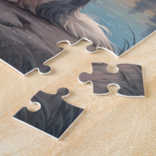 Blue and white Border Collie Puzzle (Seite)