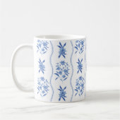 Blue and White Botanical Mug Kaffeetasse (Links)