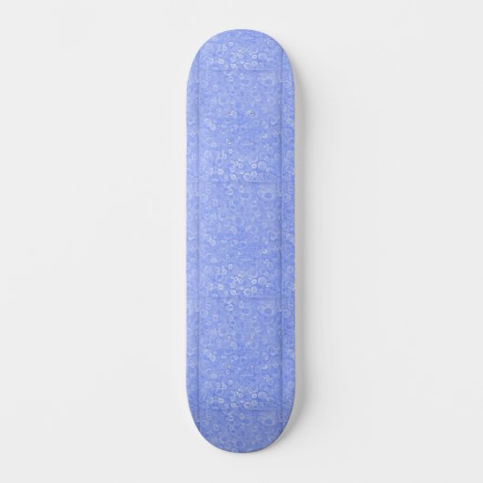 Blue And White Bubbles Skateboard (Vorderseite)