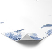 blue and white budget vintage bridal shower poster (Ecke)