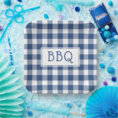 Blue and White Buffalo Karo GRILLEN Party Pappteller (Party)