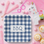 Blue and White Buffalo Karo GRILLEN Party Pappteller (Party)