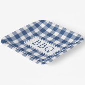 Blue and White Buffalo Karo GRILLEN Party Pappteller (Gewinkelt)