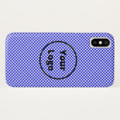 Blue and white checker board pattern Case-Mate iPhone hülle (Rückseite (Horizontal))
