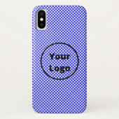 Blue and white checker board pattern Case-Mate iPhone hülle (Rückseite)