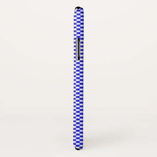 Blue and white checker board pattern Case-Mate iPhone hülle (Hinten/Rechts)